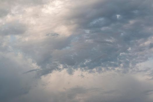 Blue sky full of fluffy clouds in southern Andalusia, Spain