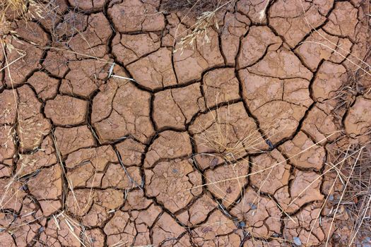 Arid, cracked and dry terrain in southern Andalusia, Spain