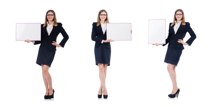 Businesswoman isolated on the white background