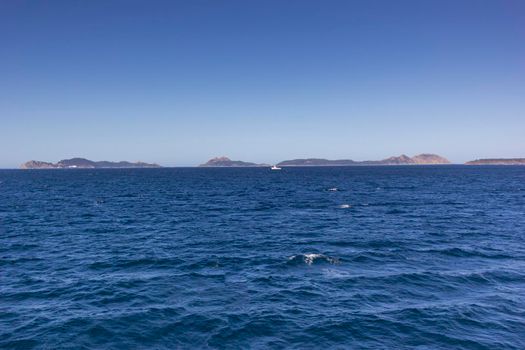 Boat trip through the Atlantic Ocean, in Spain