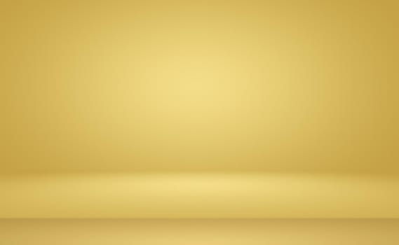 Abstract Luxury Gold yellow gradient studio wall, well use as background,layout,banner and product presentation