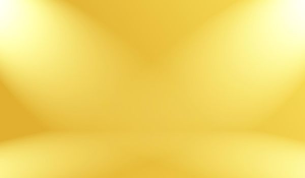 Magic abstract soft colors of shining yellow gradient studio background