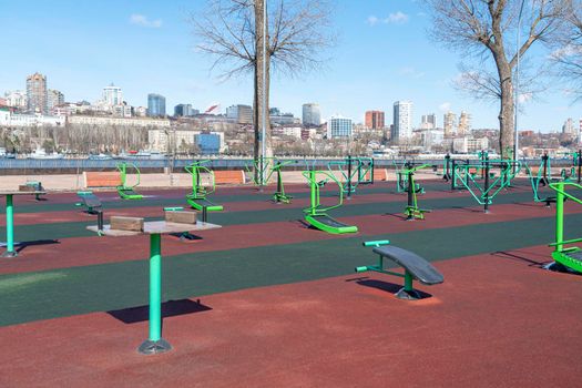 outdoor exercise area in the fresh air. High quality photo