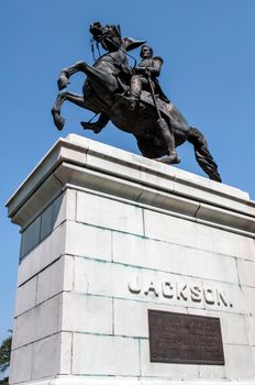 Equestrian statue of United States President Andrew Jackson.