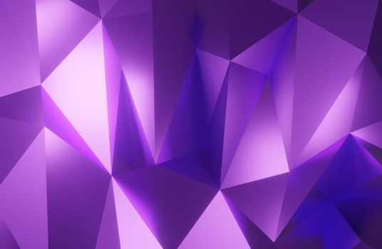 Abstract geometric pattern background polygonal triangle background purple 3d rendering