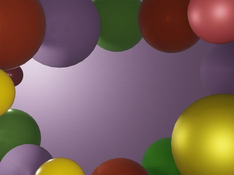 Abstract colorful ball background 3d rendering.