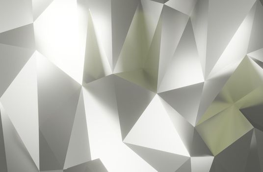 Abstract geometric pattern background polygonal triangle silver background 3d rendering.