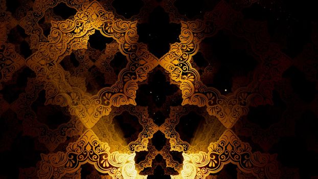 3D illustration Background for advertising and wallpaper in islamic pattern and ramadan scene. 3D rendering in festival concept.