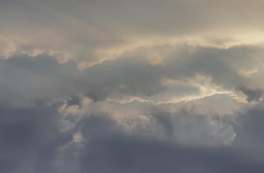 The cloudy beautiful sky with the light shining from the sun. The softness of the cloud creates a feeling of relaxation. copy space, No focus, specifically.