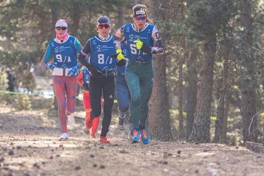 Naturlandia, Andorra : 2021 March 21 : Athletes at the start in the 2021 World Triathlon Winter Championships Andorra