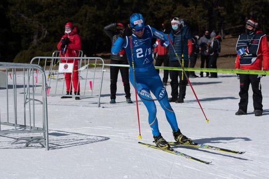 Naturlandia, Andorra : 2021 March 21 : GiuseppeLamastra ITA in the 2021 World Triathlon Winter Championships Andorra