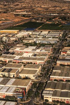 Aerial view of an industrial estate in Spain