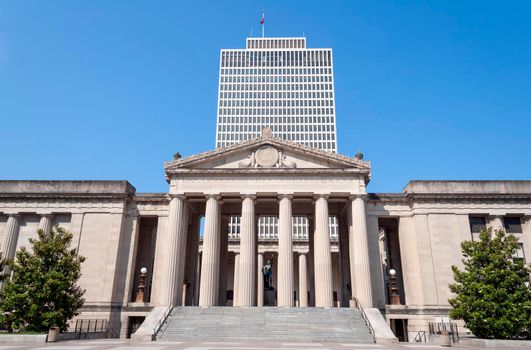 Public building at the Legislative Plaza in Nashville, Tennessee, United States of America.