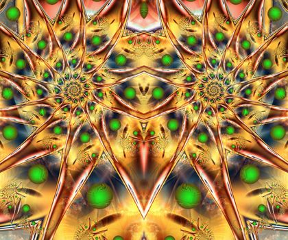 Computer generated abstract colorful fractal artwork for creative design, art, home decoration and entertainment