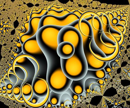 Computer generated abstract colorful fractal artwork for creative design, art, home decoration and entertainment