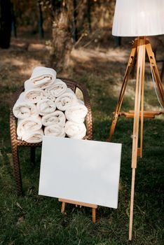 elegant wedding decorations made of natural flowers and green elements