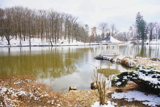 Winter in Stirin park and golf course