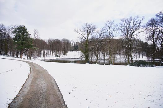 Winter in Stirin park and golf course