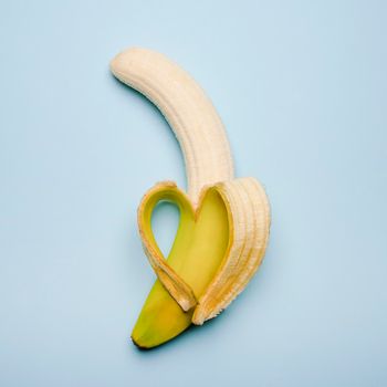 a heart-shaped banana made from the peel