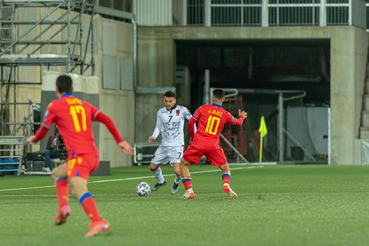 Andorra La Vella, Andorra : 2021 March 25 : K. Bare ALB in the Qatar 2022 World Cup Qualifying match.