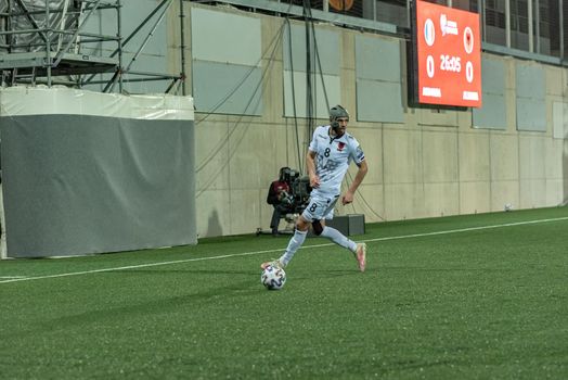 Andorra La Vella, Andorra : 2021 March 25 : Klaus Gjasula ALB in the Qatar 2022 World Cup Qualifying match.