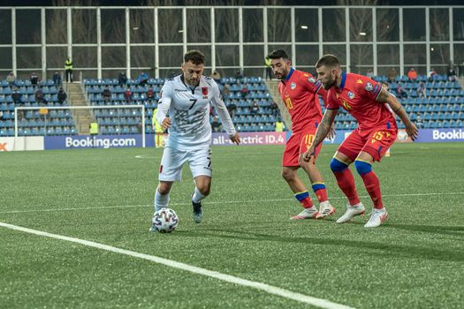 Andorra La Vella, Andorra : 2021 March 25 : K. Bare ALB in the Qatar 2022 World Cup Qualifying match.