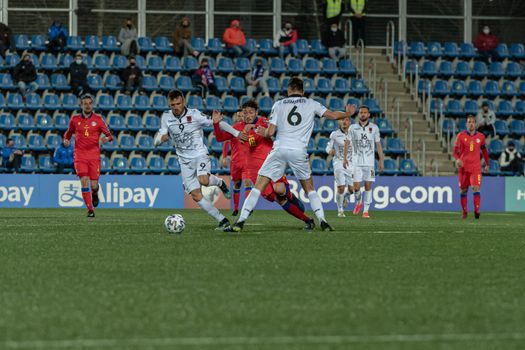 Andorra La Vella, Andorra : 2021 March 25 : Alex Martinez AND in the Qatar 2022 World Cup Qualifying match.