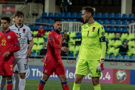 Andorra La Vella, Andorra : 2021 March 25 : Marc Vales AND in the Qatar 2022 World Cup Qualifying match.
