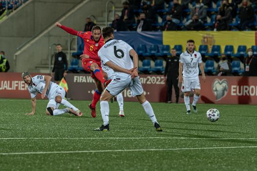 Andorra La Vella, Andorra : 2021 March 25 : Marc Pujol AND in the Qatar 2022 World Cup Qualifying match.