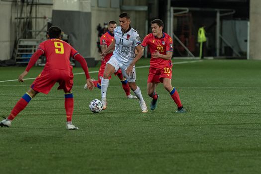 Andorra La Vella, Andorra : 2021 March 25 : Myrto Uzuni ALB in the Qatar 2022 World Cup Qualifying match.