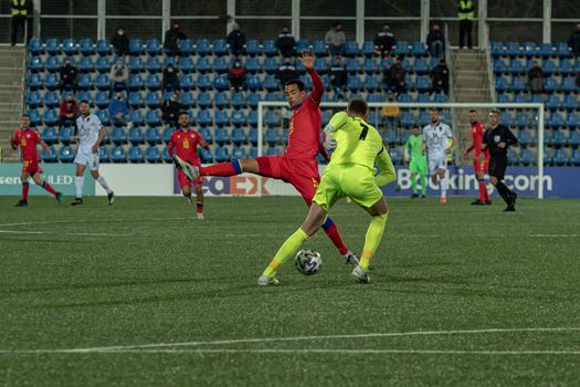 Andorra La Vella, Andorra : 2021 March 25 : Etrit Berisha ALB in the Qatar 2022 World Cup Qualifying match.