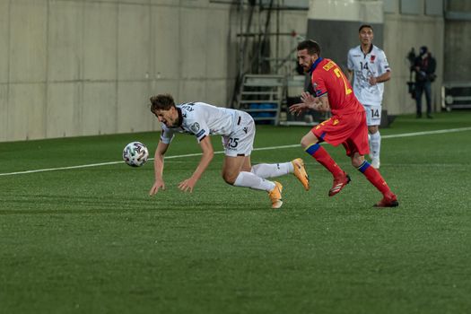 Andorra La Vella, Andorra : 2021 March 25 : Marash Kumbulla ALB in the Qatar 2022 World Cup Qualifying match.