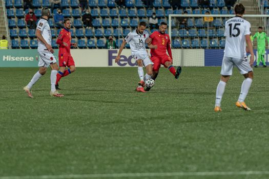 Andorra La Vella, Andorra : 2021 March 25 : Sokol Cikalleshi ALB in the Qatar 2022 World Cup Qualifying match.
