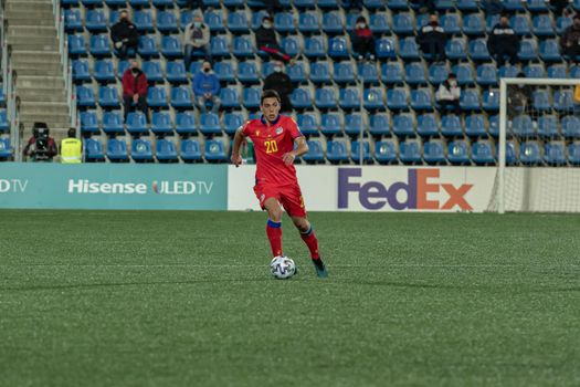 Andorra La Vella, Andorra : 2021 March 25 : Max Llovera AND in the Qatar 2022 World Cup Qualifying match.