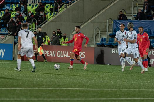 Andorra La Vella, Andorra : 2021 March 25 : Jordi Alaez AND in the Qatar 2022 World Cup Qualifying match.
