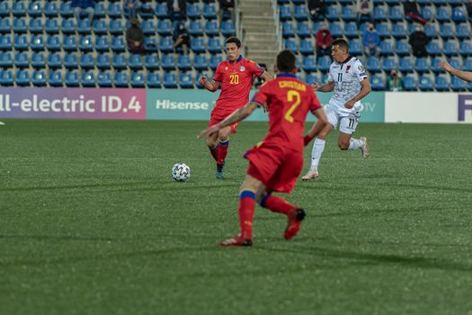 Andorra La Vella, Andorra : 2021 March 25 : Max Llovera AND in the Qatar 2022 World Cup Qualifying match.