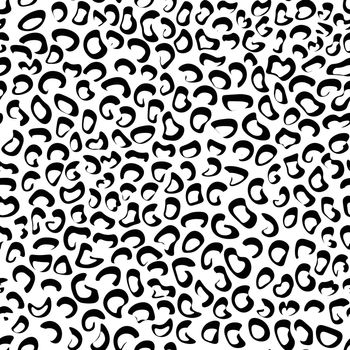 Abstract modern leopard seamless pattern. Animals trendy background. Black and white decorative vector illustration for print, card, postcard, fabric, textile. Modern ornament of stylized skin.