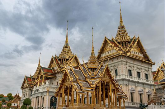 Bangkok, Thailand - Jun 19, 2020 : One landmark of the Grand Palace is a complex of buildings at the heart of Bangkok.