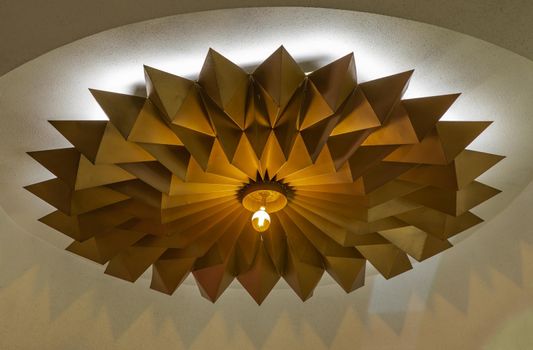 Bangkok, Thailand, Jul 03, 2020 : Beautiful interior design with Ceiling lamp in Scala cinema at Siam Square. Cultural entertainment.
