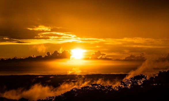 Beautiful photo of sunset in Costa rica. High quality photo