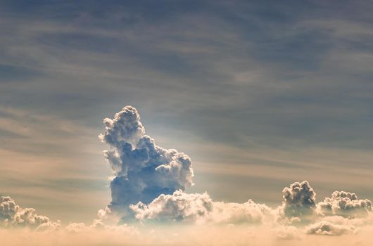 Beautiful blue sky with clouds background.Sky clouds, Sky with clouds weather nature cloud blue. Inspirational concept.