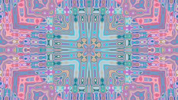 Abstract pink kaleidoscope background with symmetrical pattern