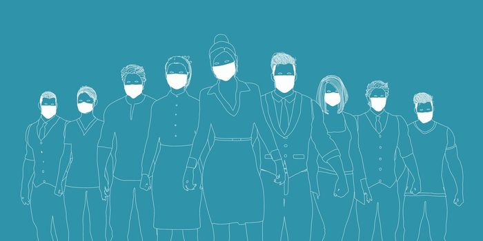 Health Workers Wearing Surgical Mask in Healthcare Industry