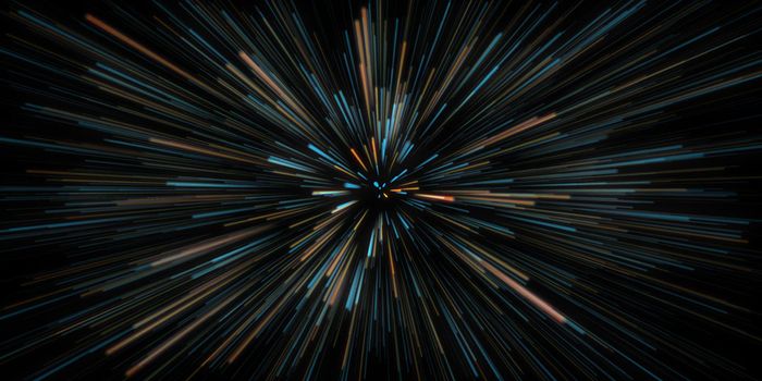 Warp Speed Abstract Background in Space Concept