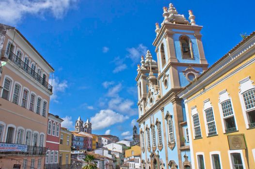 Salvador de Bahia, Pelourinho view with a  Colonial Church, Brazil, South America