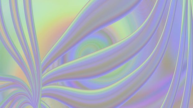 Abstract green neon glowing background with shapes. 3d image, 3d rendering