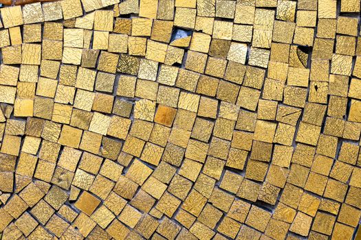 Background from some golden mosaic tiles