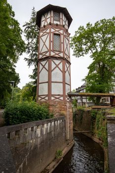 Historic water tower in Bad Muenster am Stein-Ebernburg, Germany