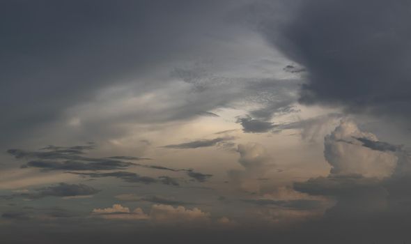 Beautiful clouds in the Beautiful sky at Before sunset. Copy space, No focus, specifically.