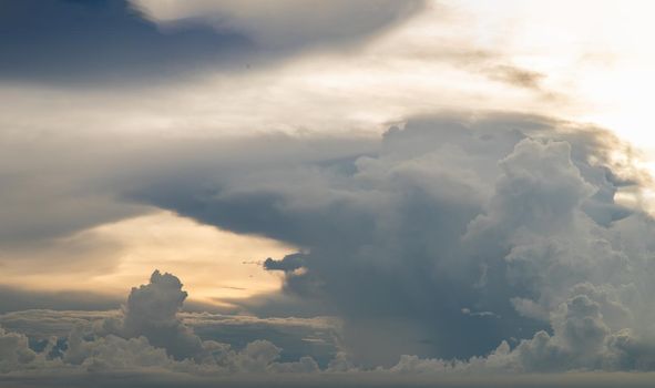 Beautiful clouds in the Beautiful sky at Before sunset. Copy space, No focus, specifically.